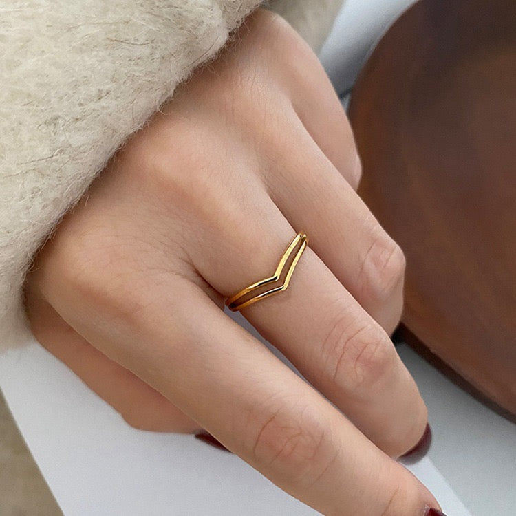 Busina Double wave rings