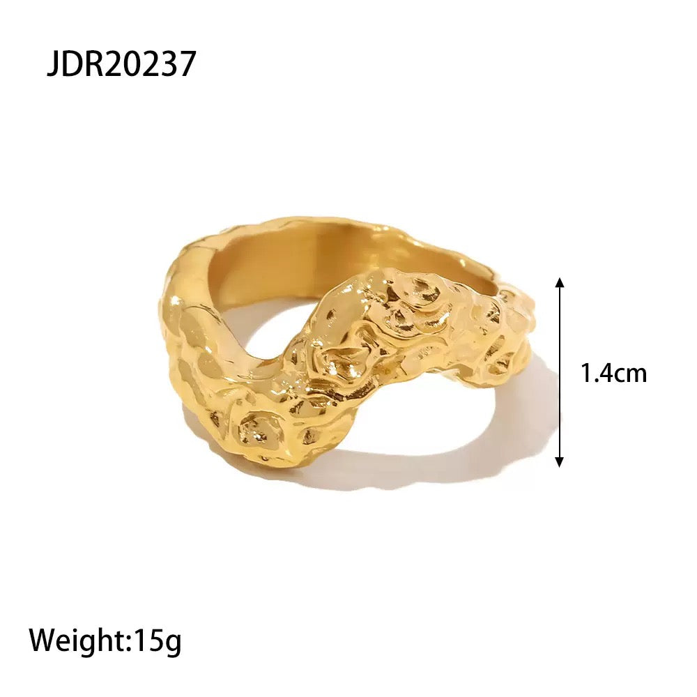 Stephanie melting wave ring