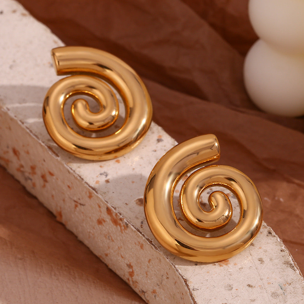 Jade Sea swirl earrings