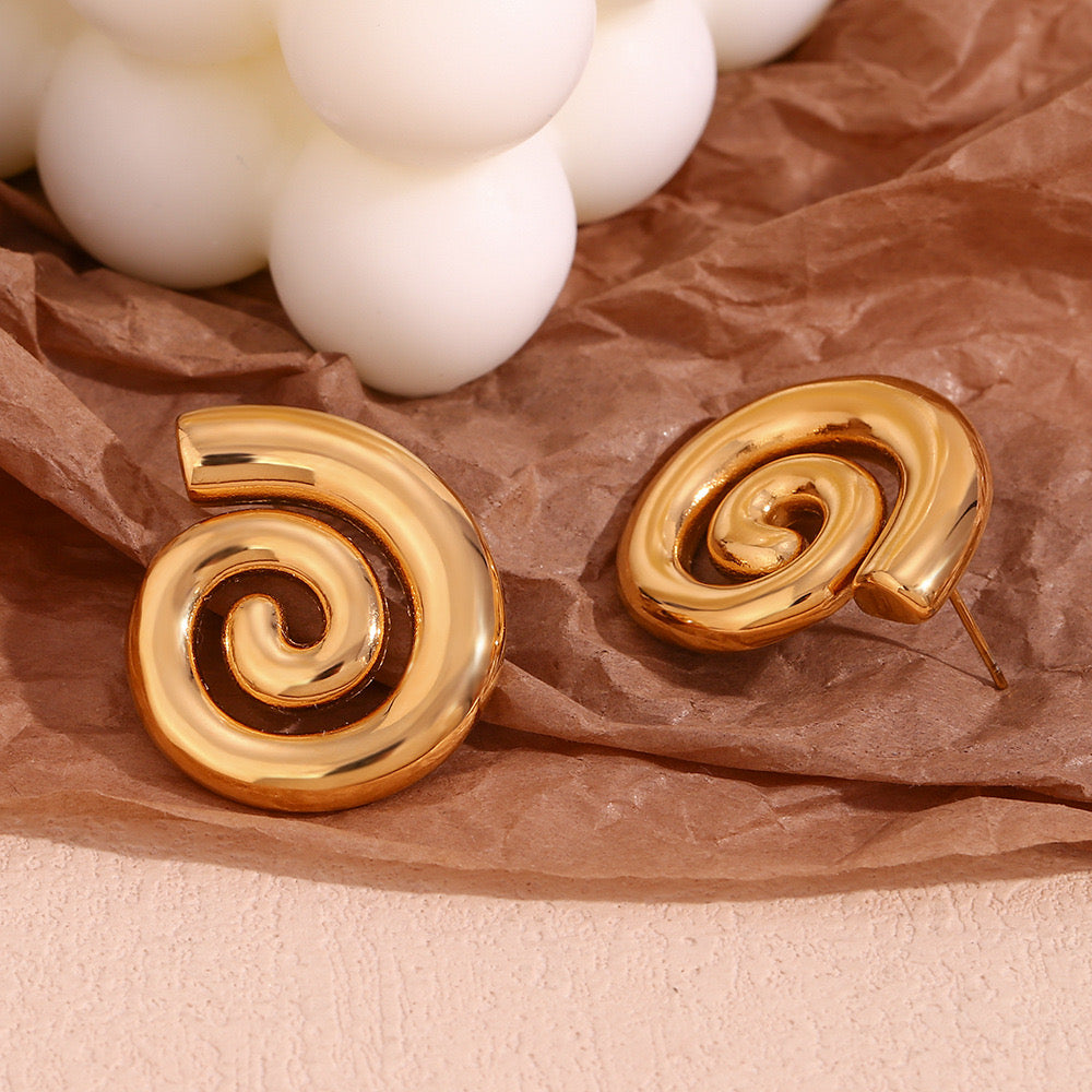 Jade Sea swirl earrings