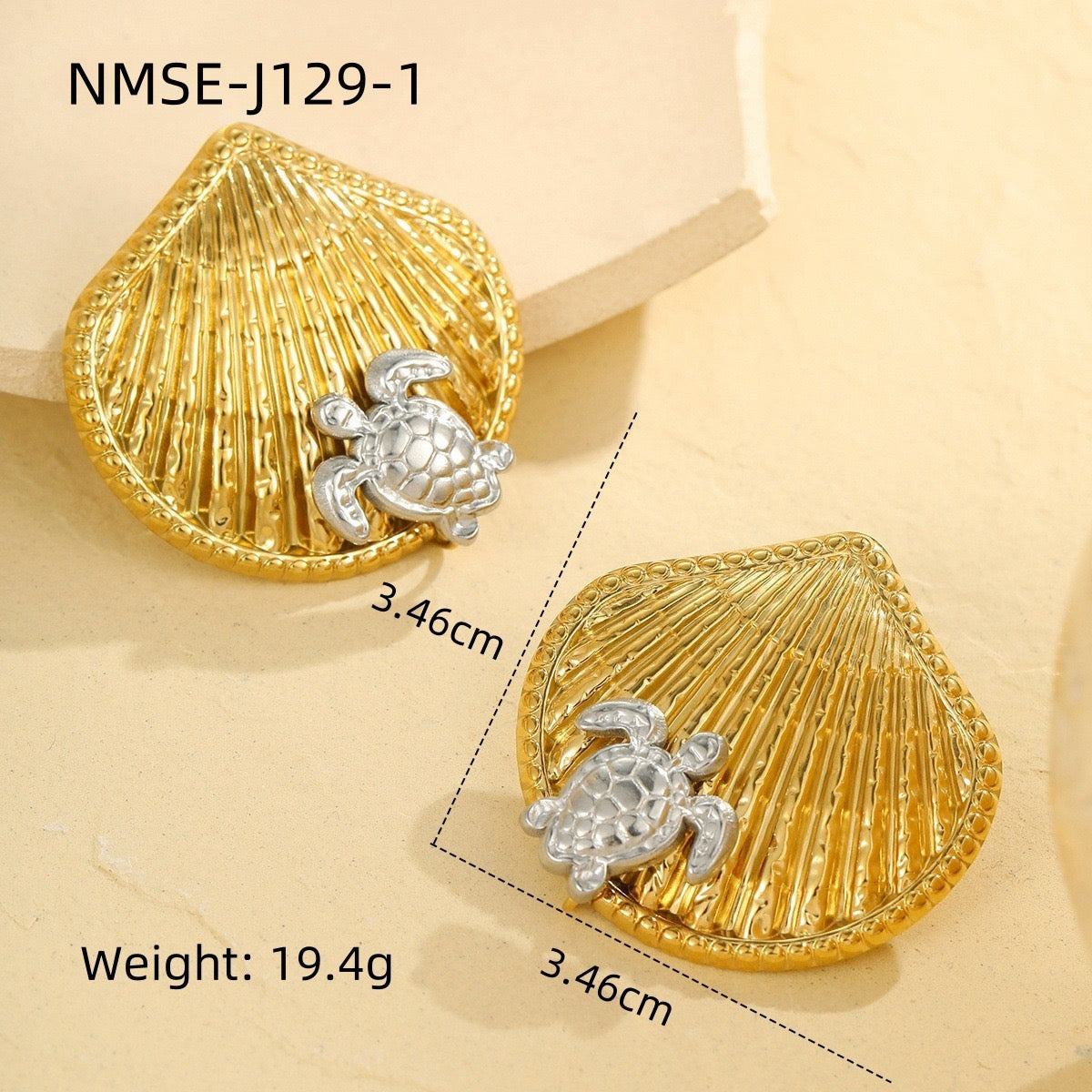Turtle shell earrings