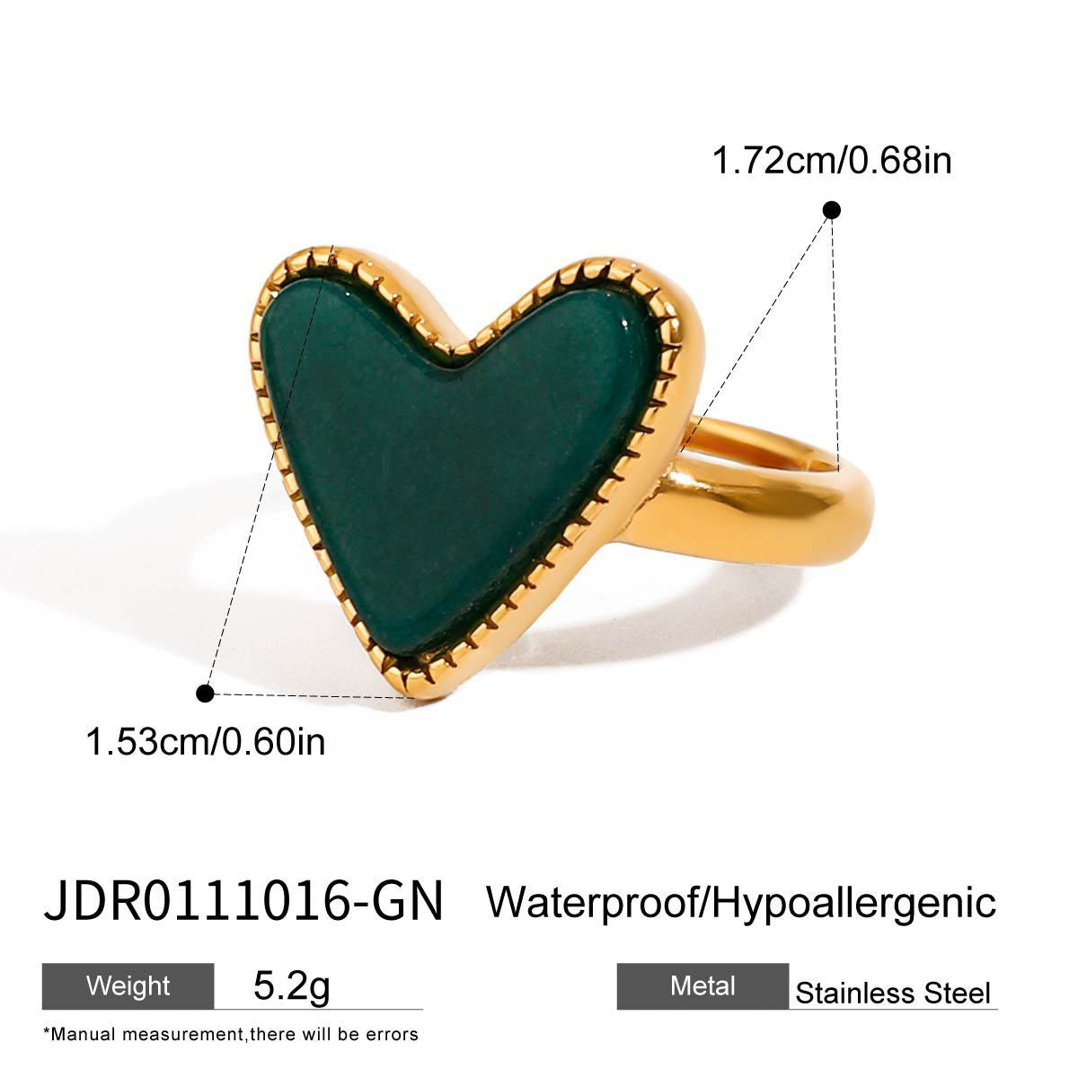 Rainbow heart rings