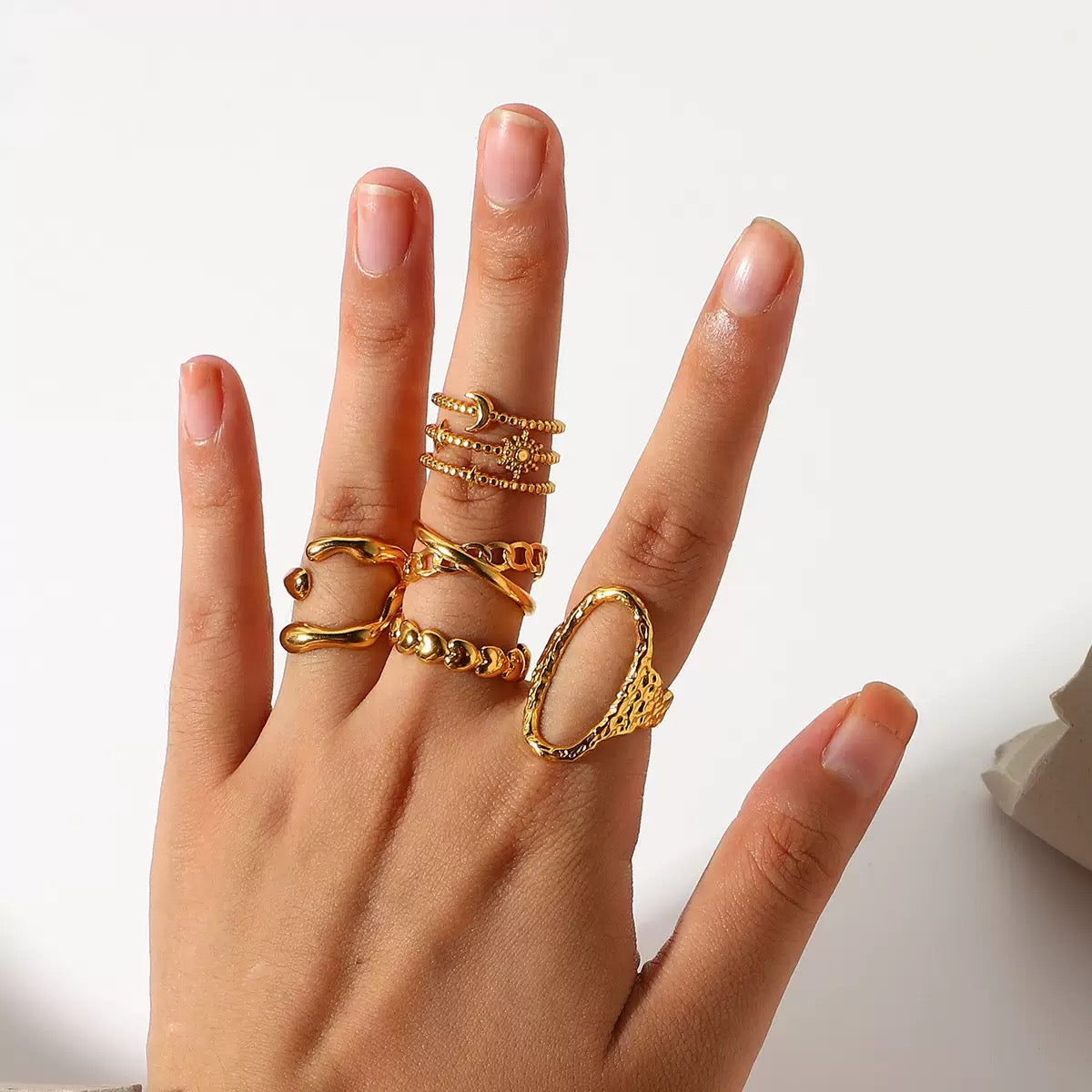 Nikita Moon and star ring
