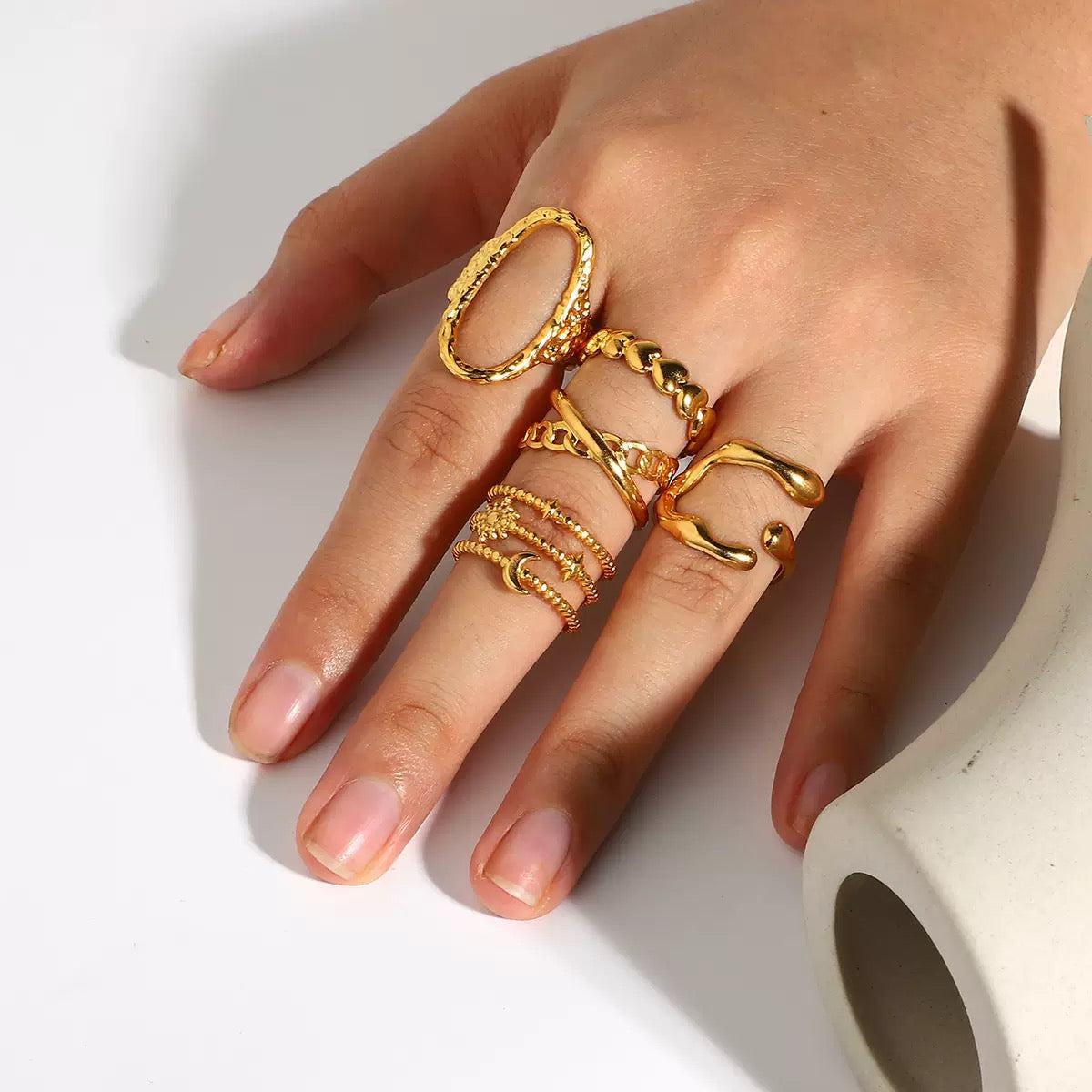 Nikita Moon and star ring
