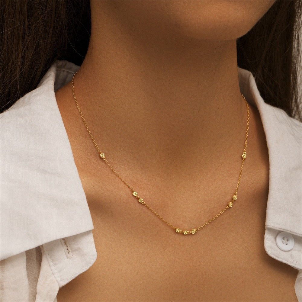 Mini chips sterling silver necklace