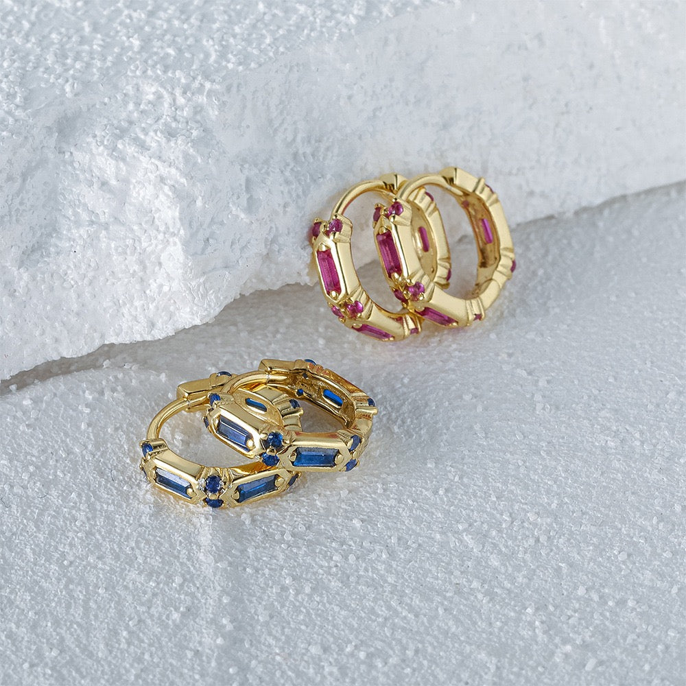 Sterling silver dainty hoops