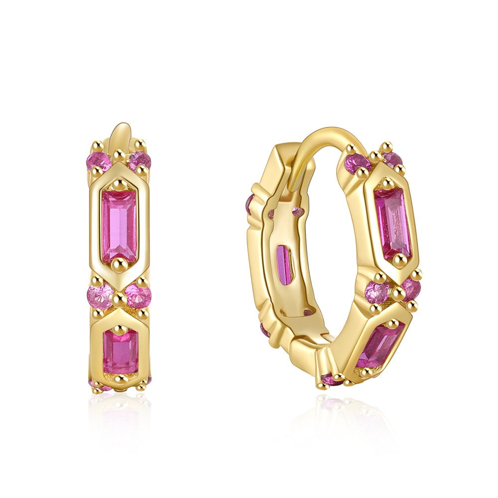 Sterling silver dainty hoops