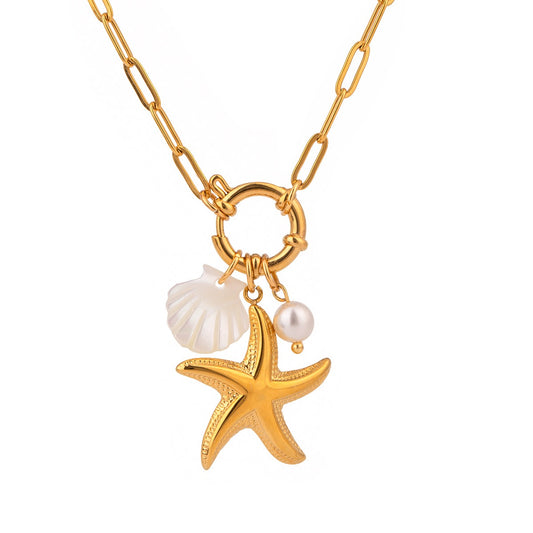 White shell starfish chain set