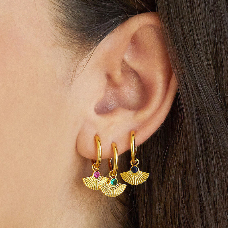 Becky fan sterling silver earrings