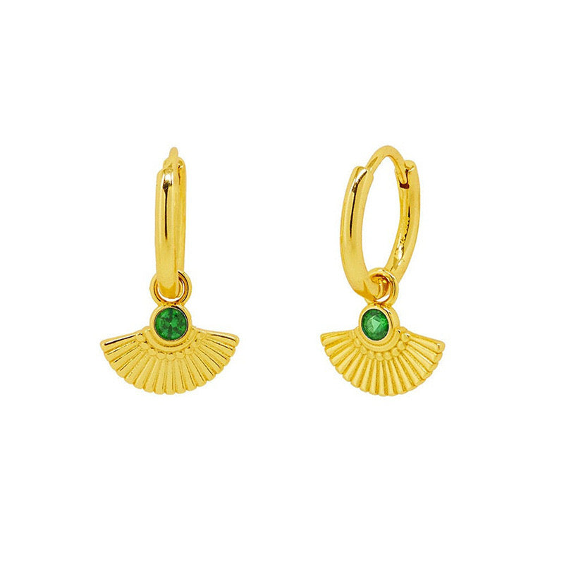 Becky fan sterling silver earrings