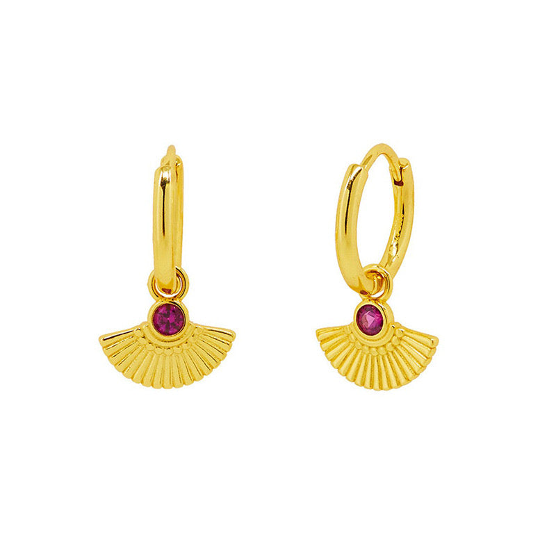 Becky fan sterling silver earrings