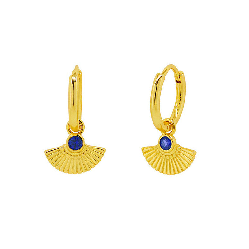 Becky fan sterling silver earrings