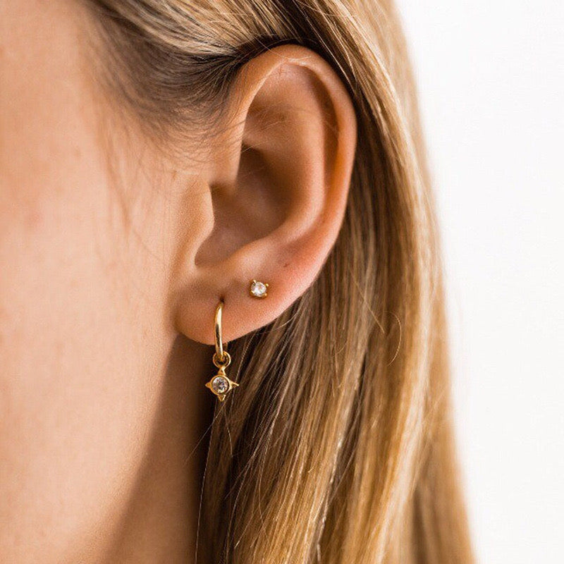 Margaret star sterling silver earrings