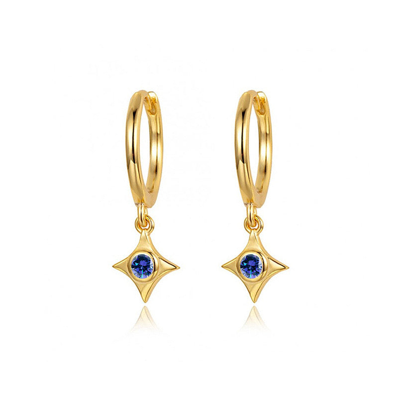 Margaret star sterling silver earrings