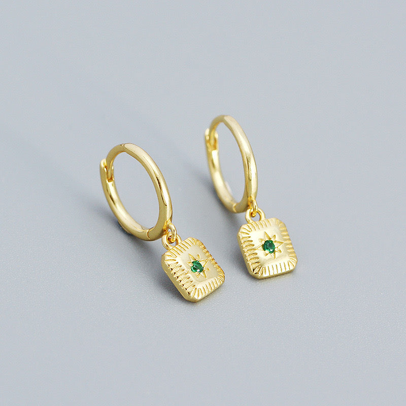 Yula Rock sterling silver earrings