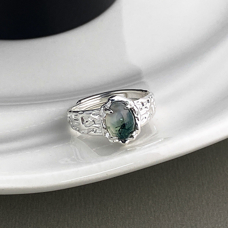 Addison Natural stone sterling silver ring