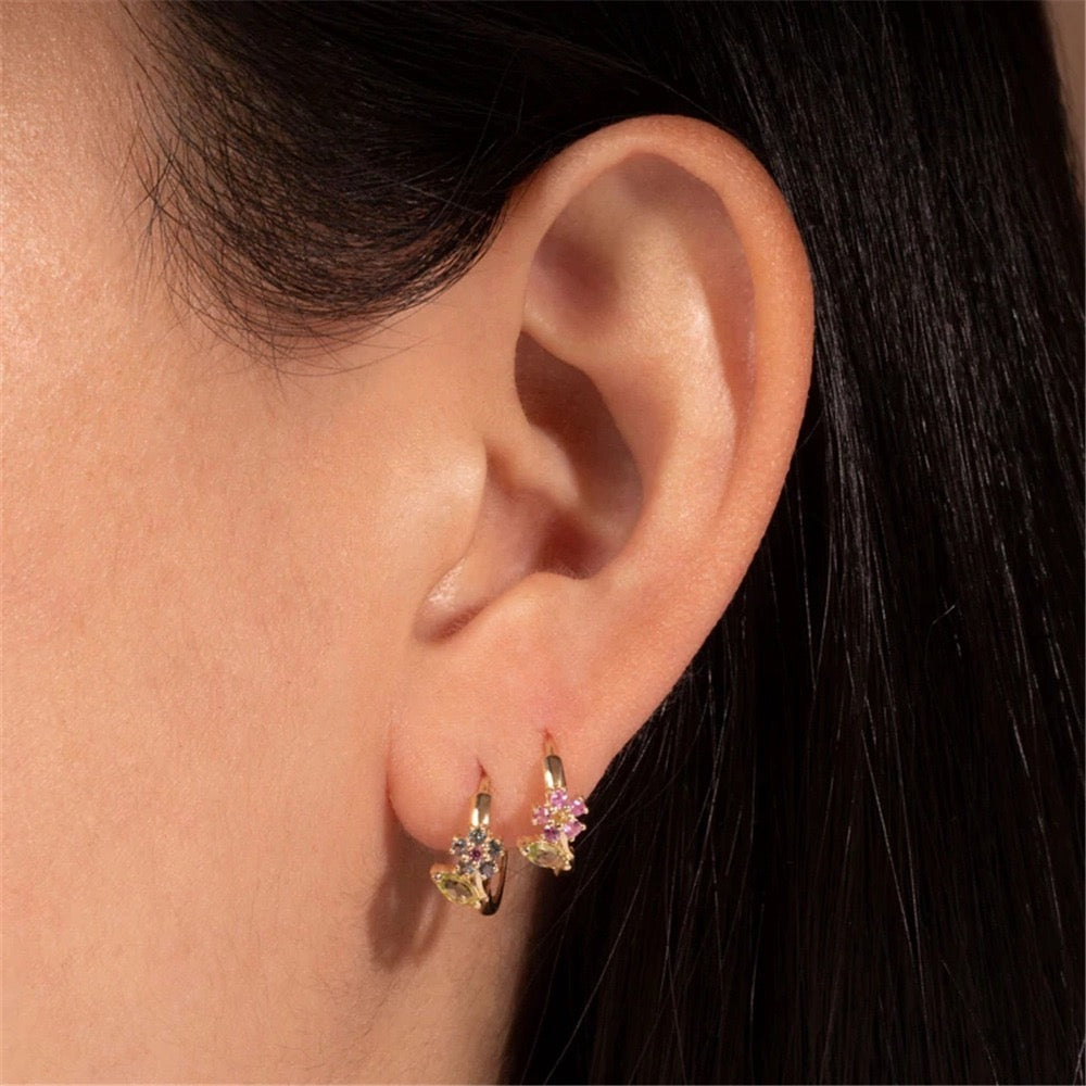 Mini flower hoops