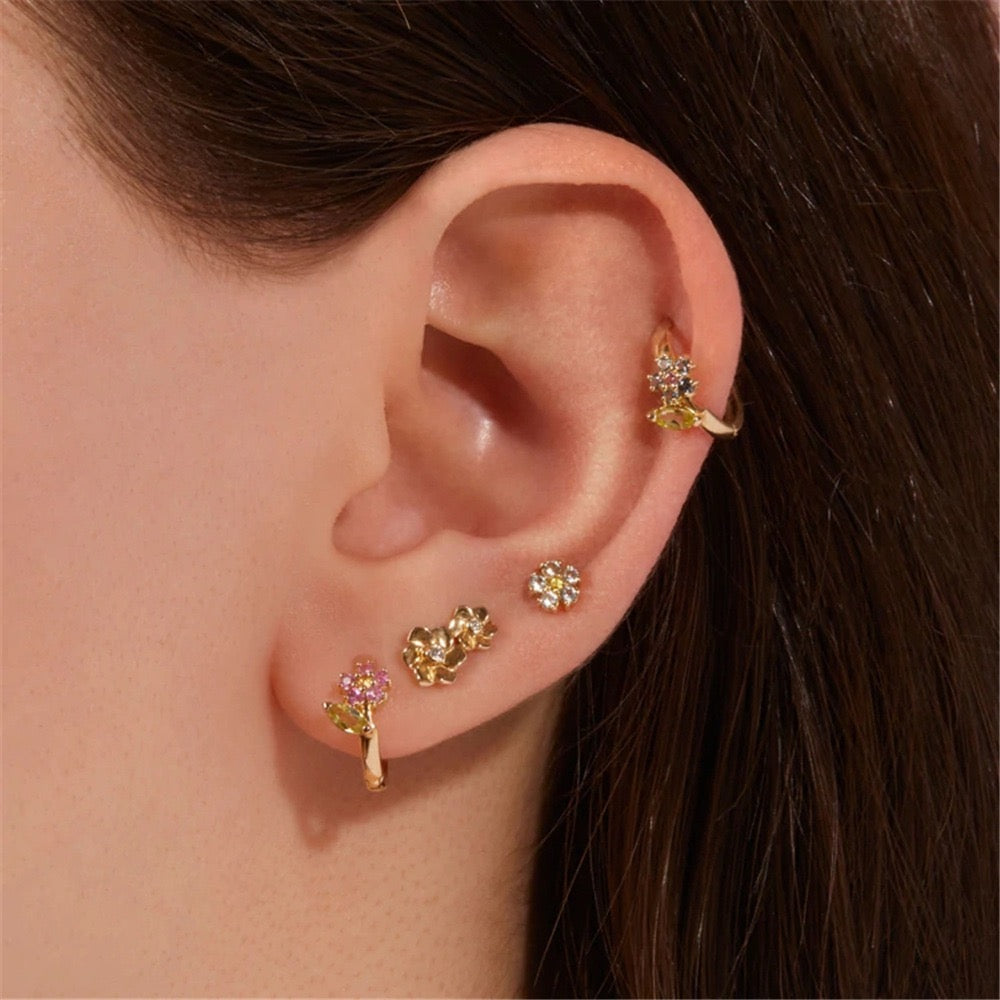 Mini flower hoops