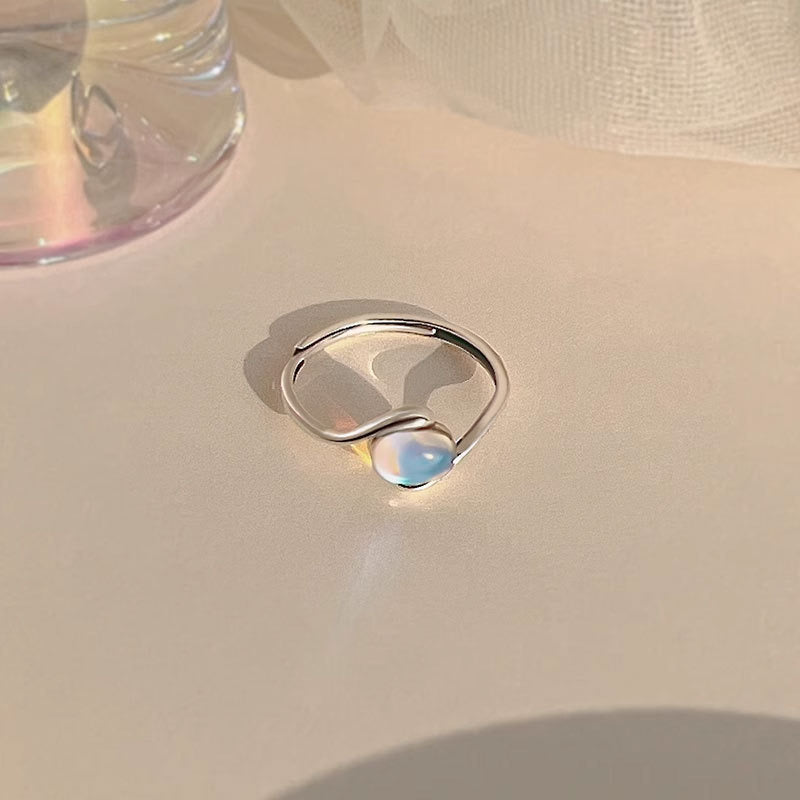 Alxie Moon stone sterling silver ring