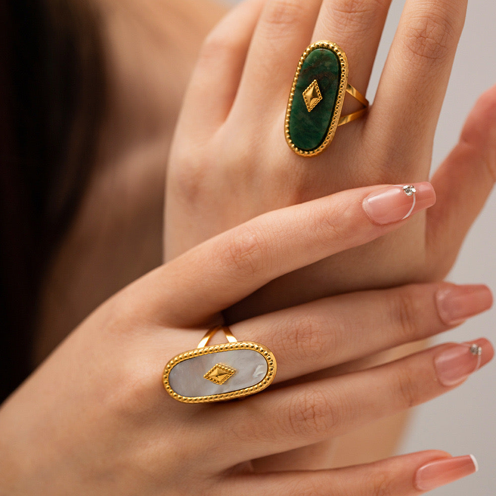 Jessie Natural stone rings