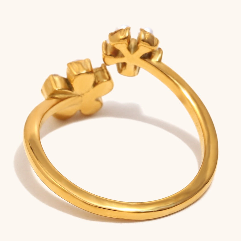 Double flower rings