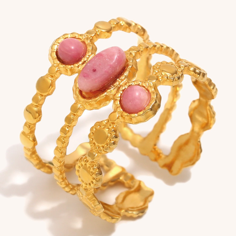 Pink Rose layer ring