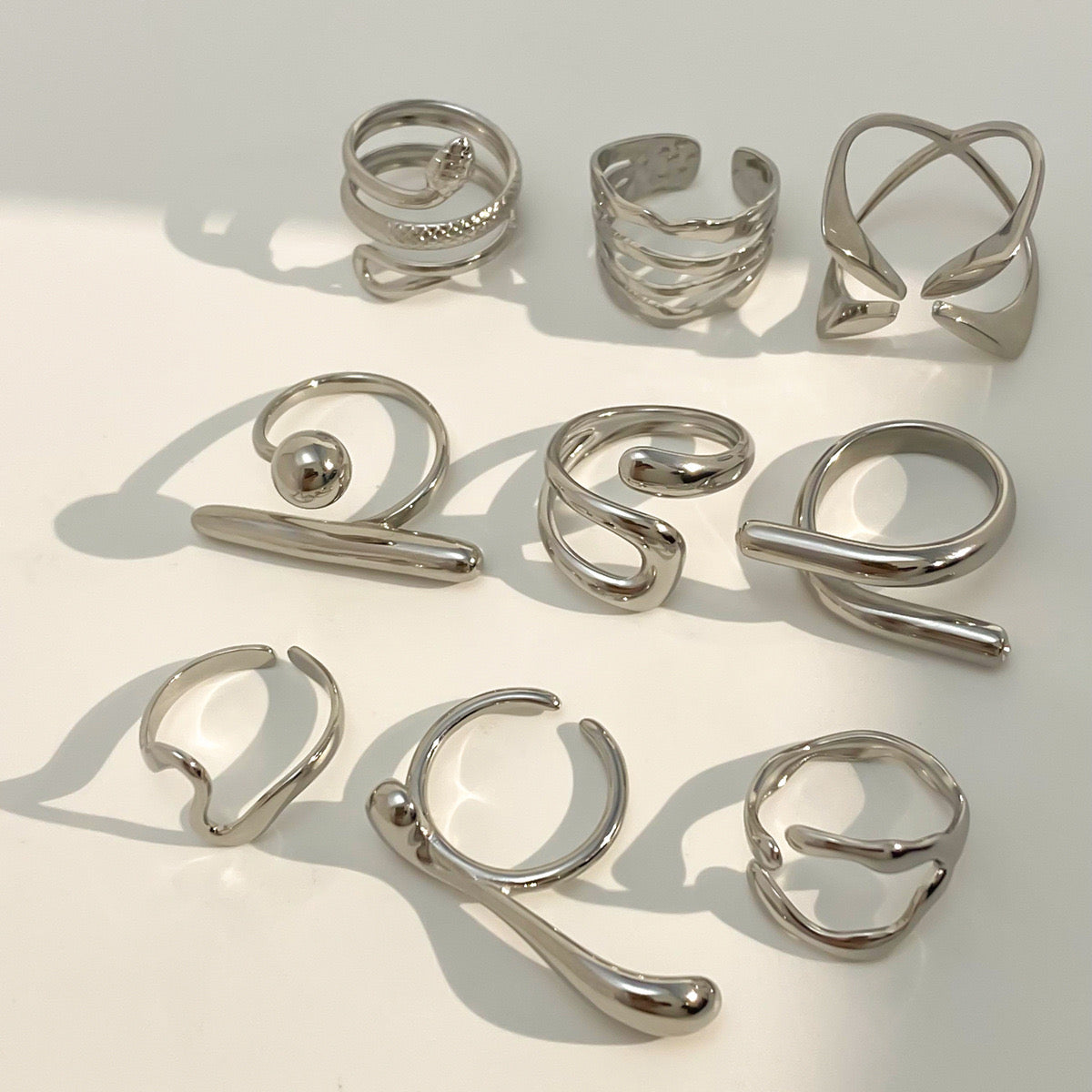 Autumn Stainless steel rings