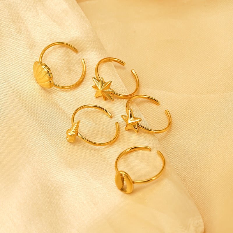 Iria Beach side rings collection