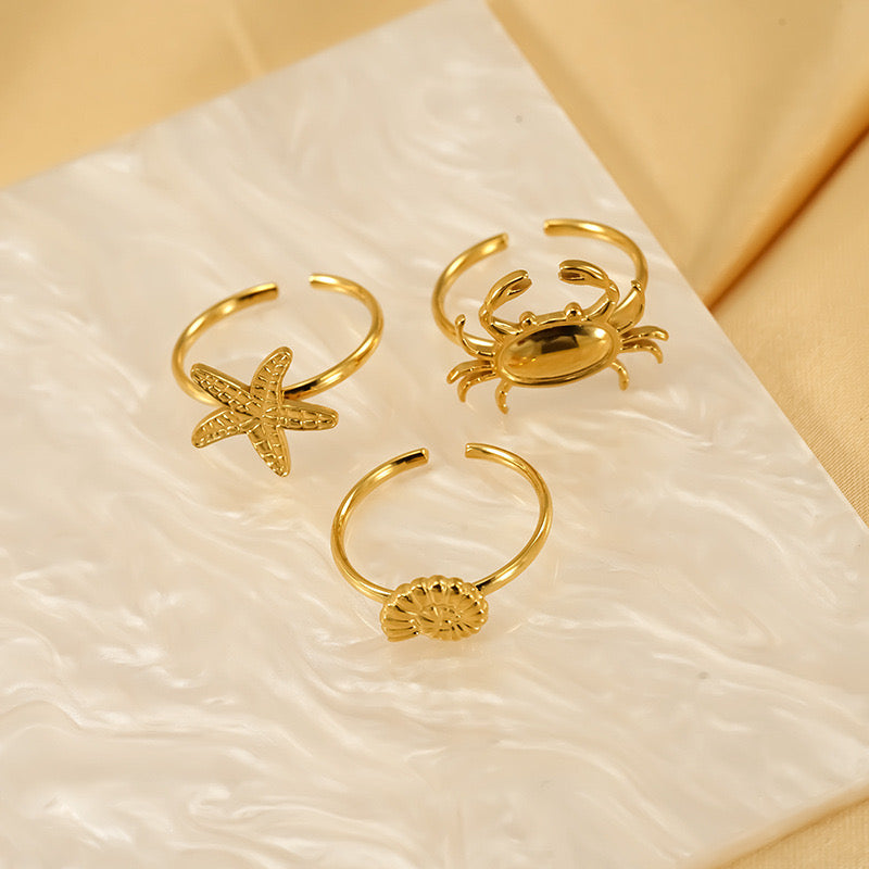 Iria Beach side rings collection