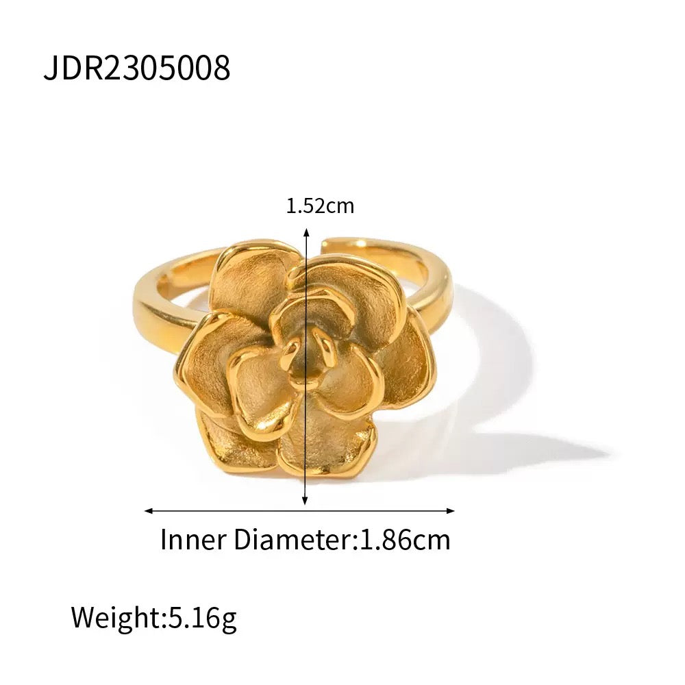 Camellia flower ring