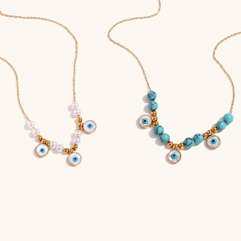Edith Evil eyes necklace