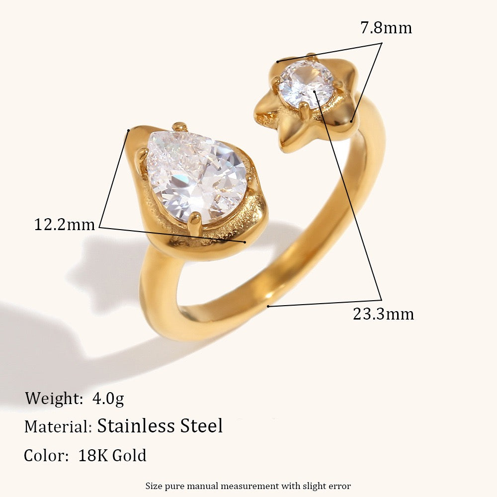 Dorren Double star rings
