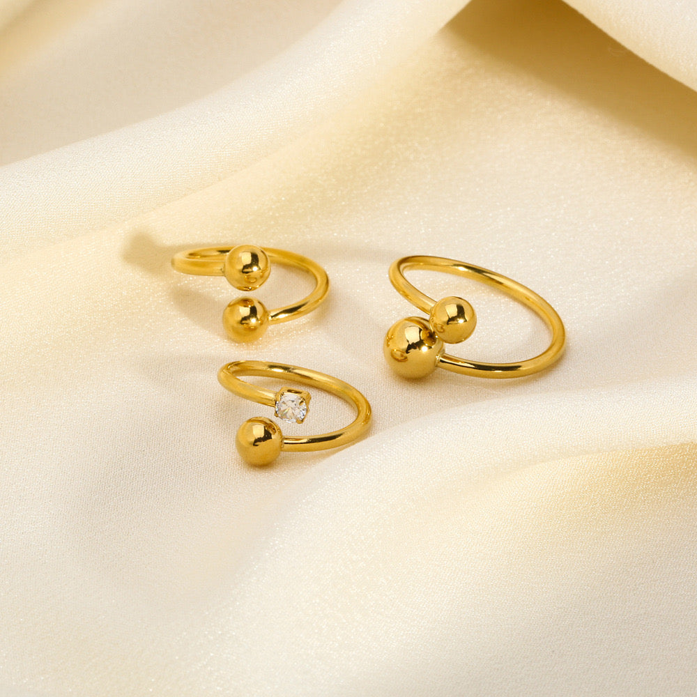 Jess Gold balls rings