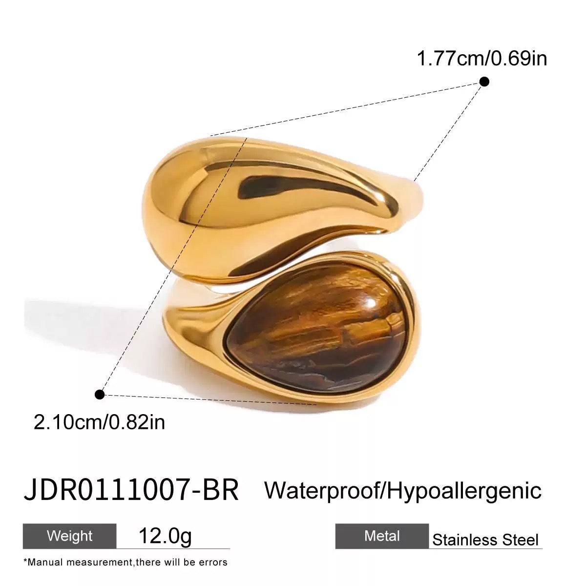 Bulky Belle cross over rings