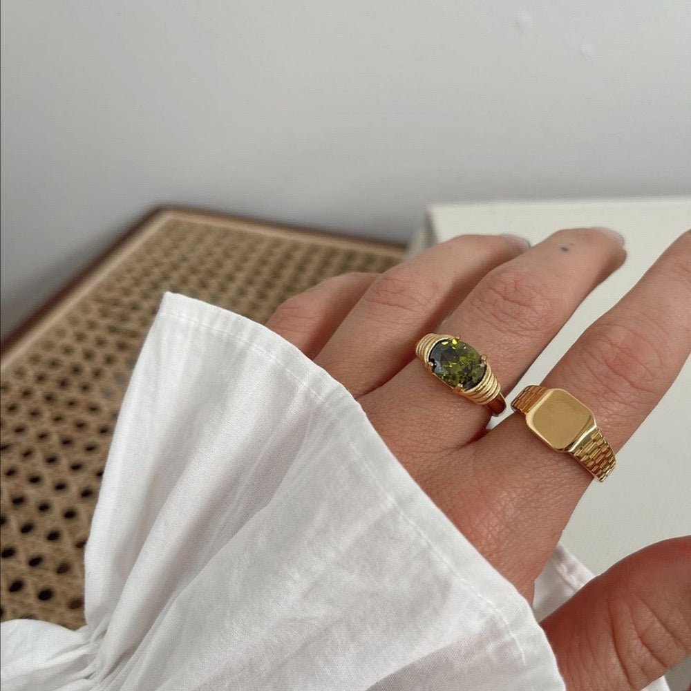 Ameir rock stone rings