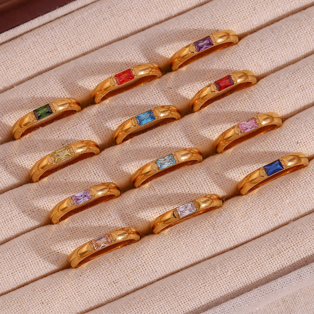 Birth stone rings