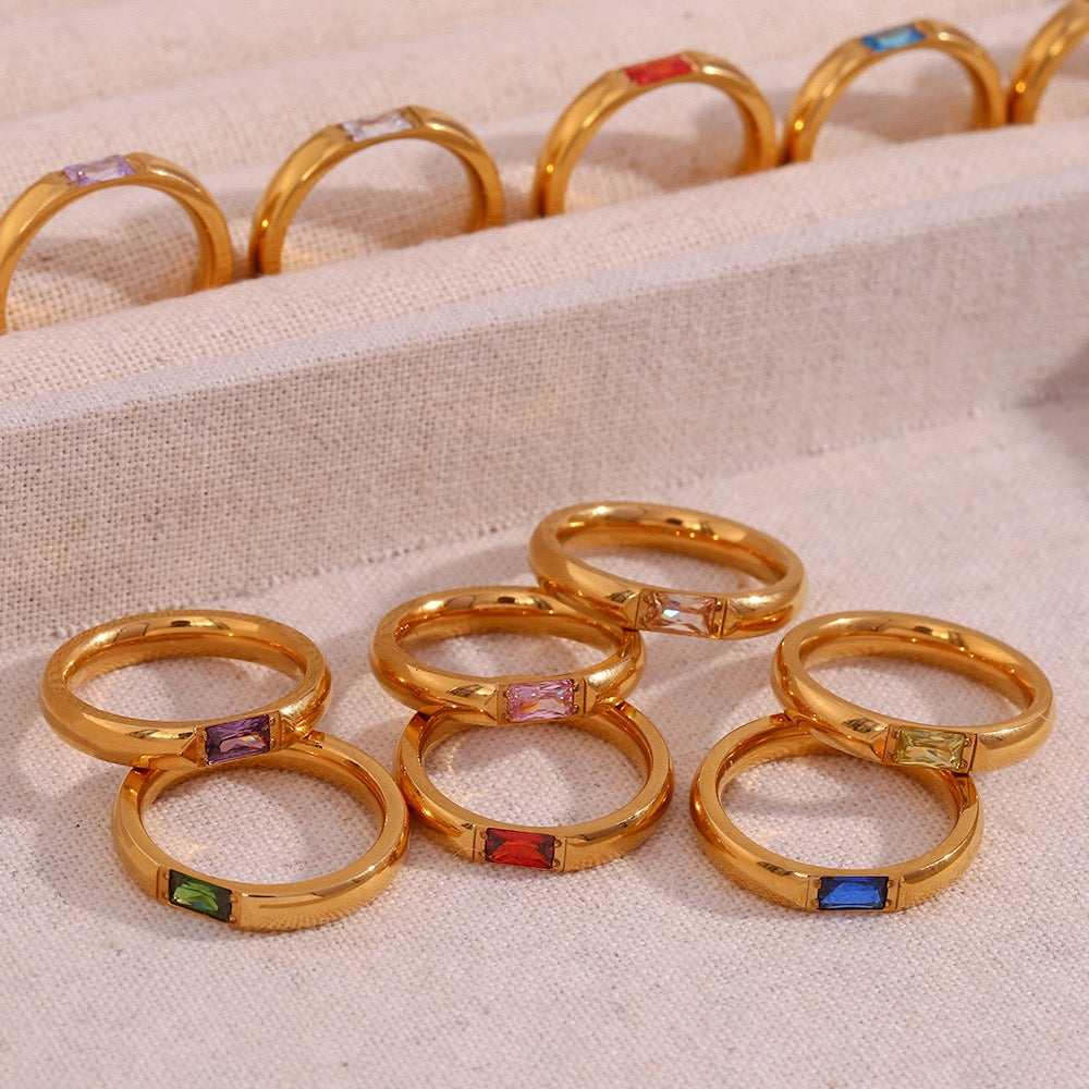 Birth stone rings