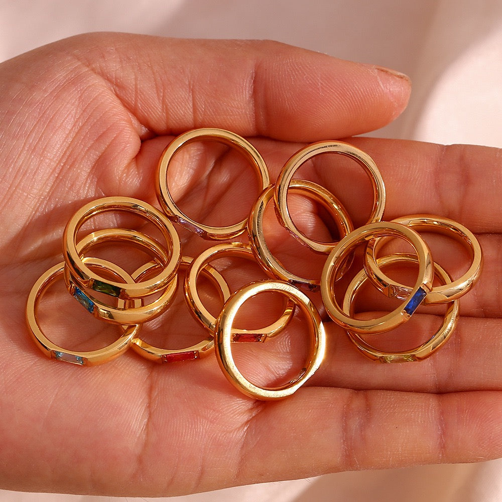 Birth stone rings