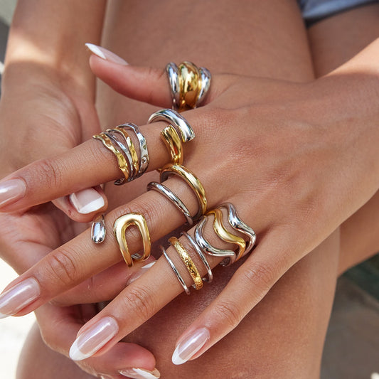 Two tone rings collection