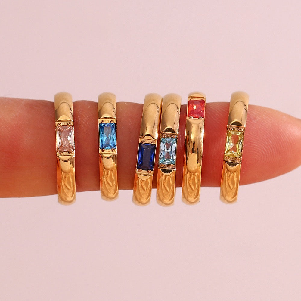 Birth stone rings