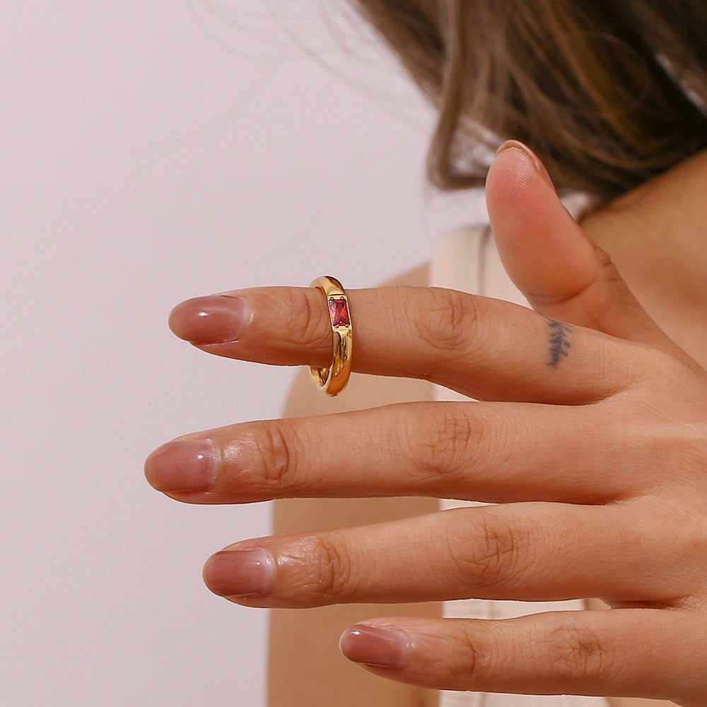 Birth stone rings