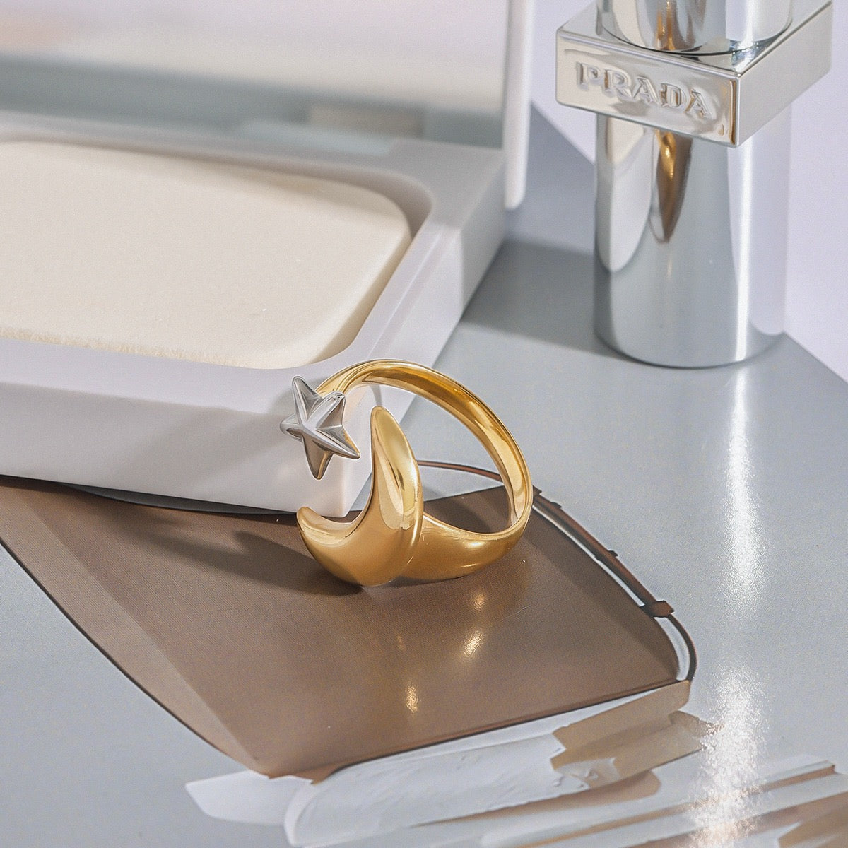 Liberty moon star ring