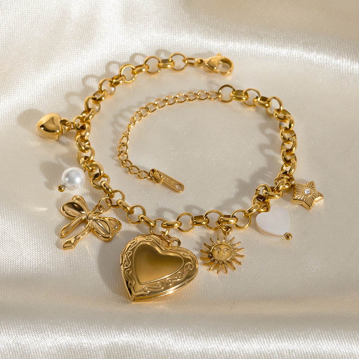 Paige Locket charm bracelet