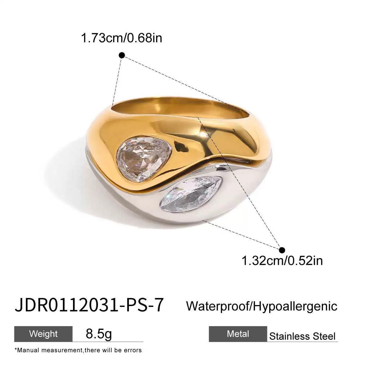 Hewlett twin rings set