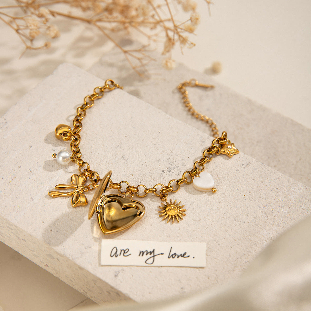 Paige Locket charm bracelet
