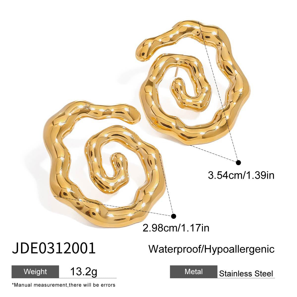 Melting swirl earrings