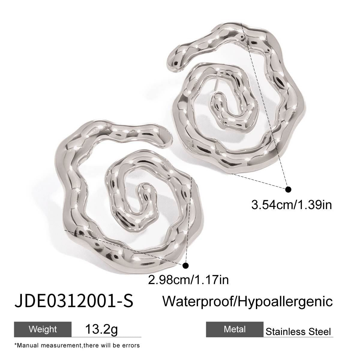 Melting swirl earrings