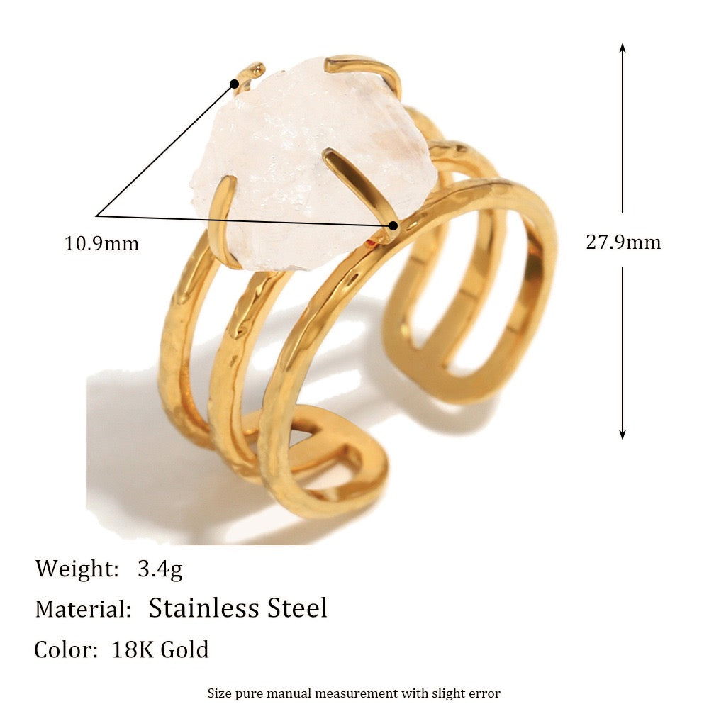 White Crystal rings