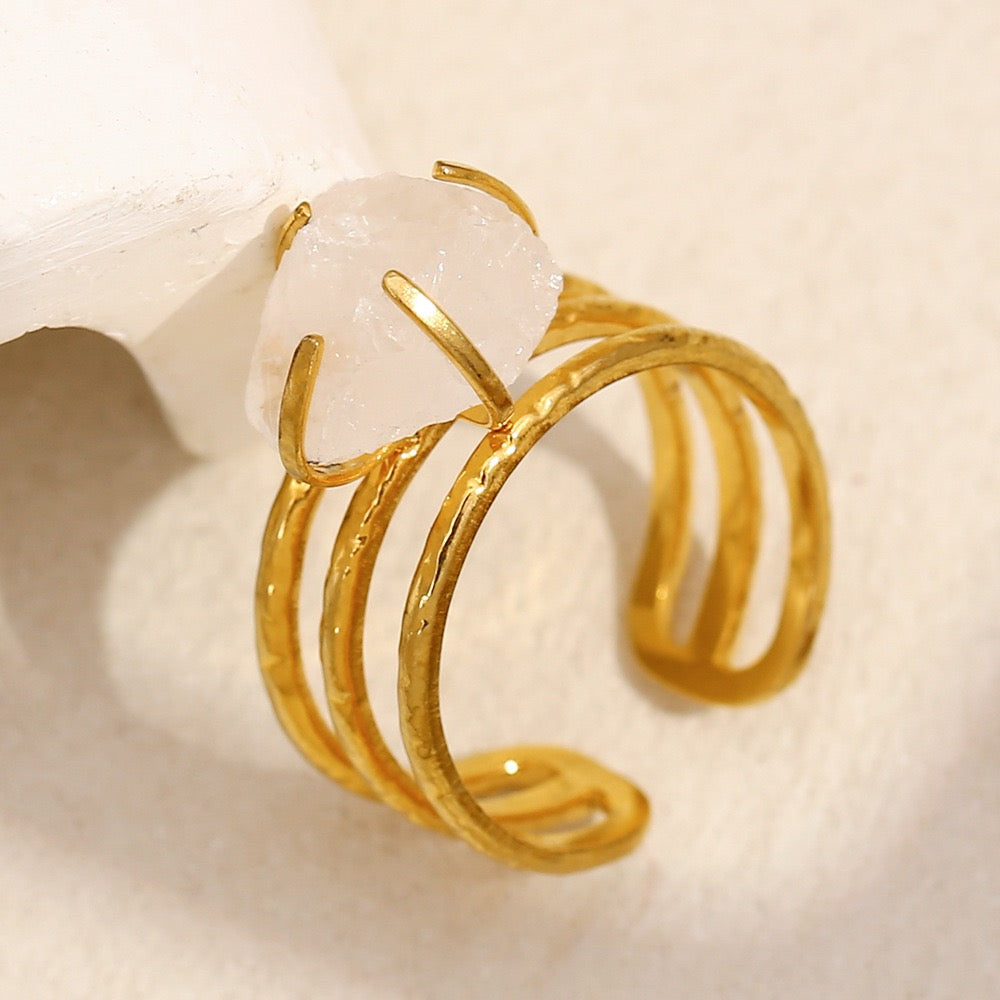 White Crystal rings