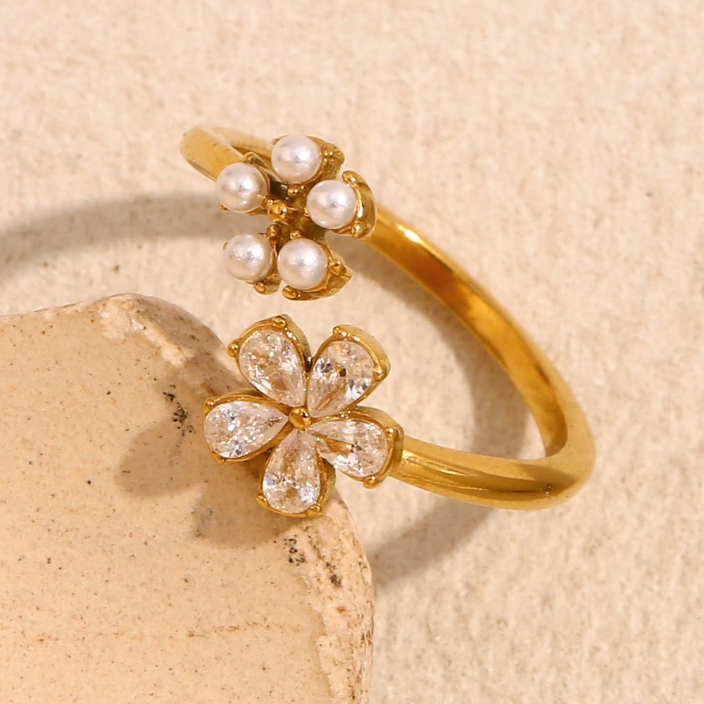 Double flower rings